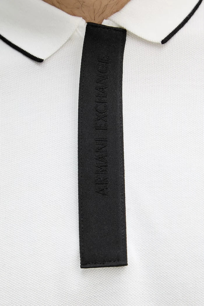 Armani Exchange тениска с яка мъжка от памук
