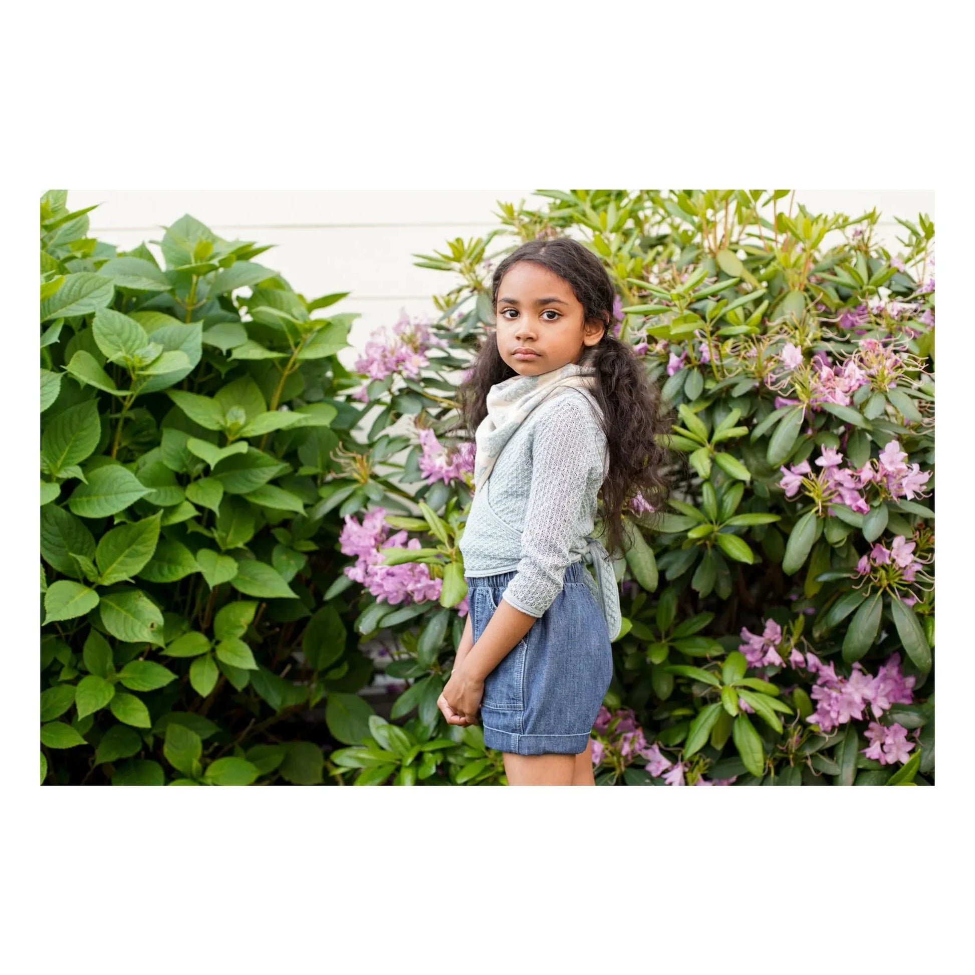 Soor Ploom - Ina organic cotton wrap cardigan | Ice Blue