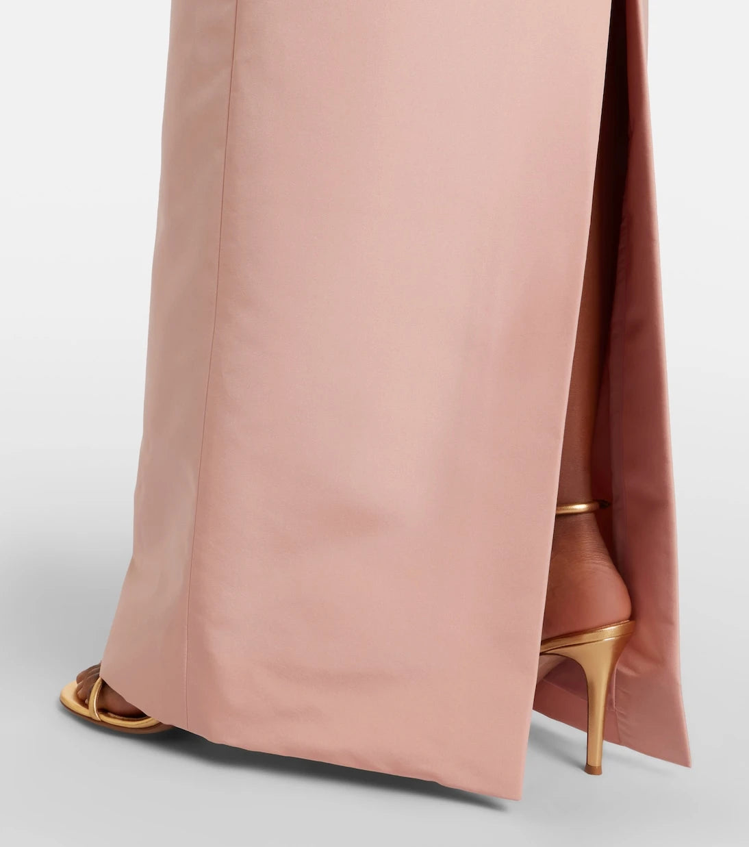 Oscar de la Renta - Bow-detail draped silk faille gown