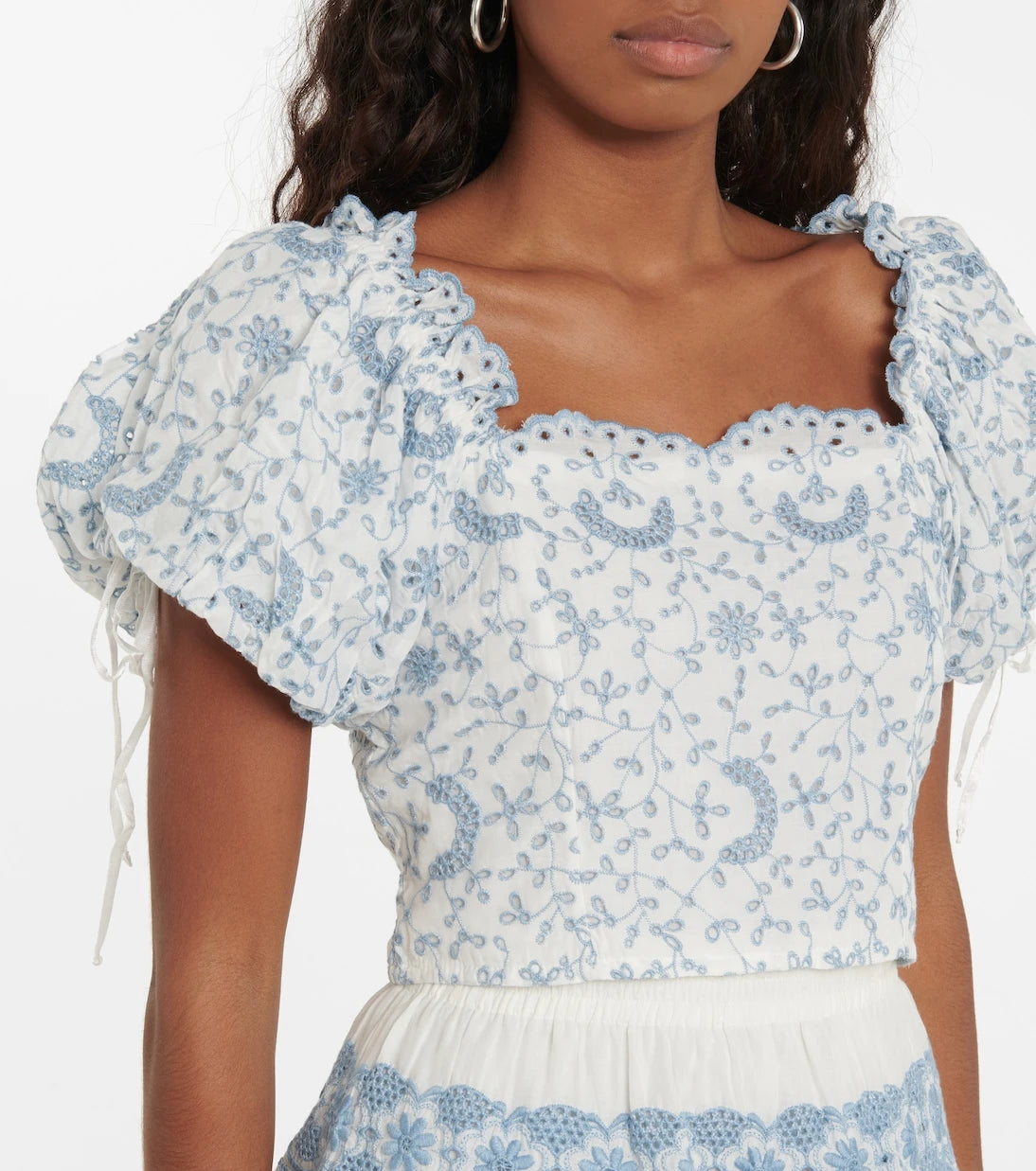 LoveShackFancy - Melina broderie anglaise crop top