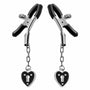 Heart Padlock Nipple Clamps - Black
