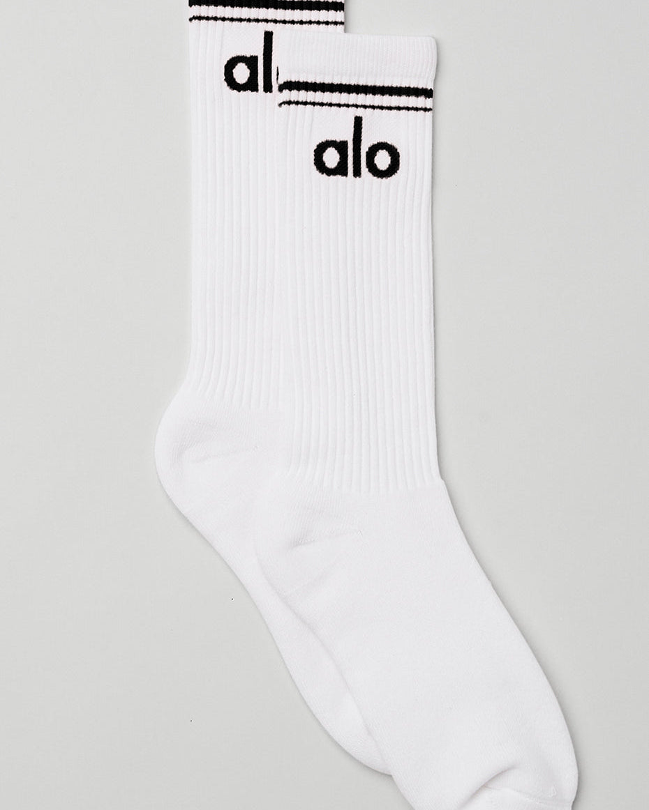 Unisex Throwback Sock - White/Black