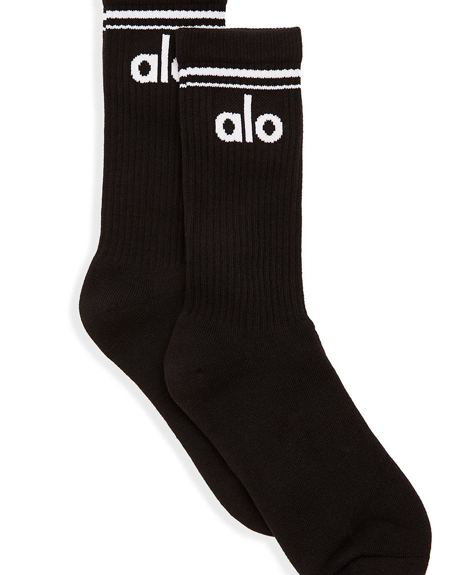 Unisex Throwback Sock - Black/White