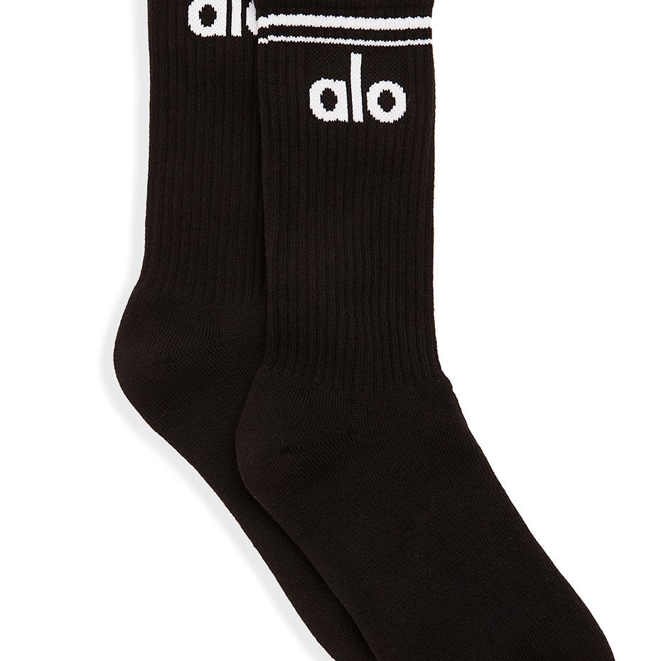 Unisex Throwback Sock - Black/White