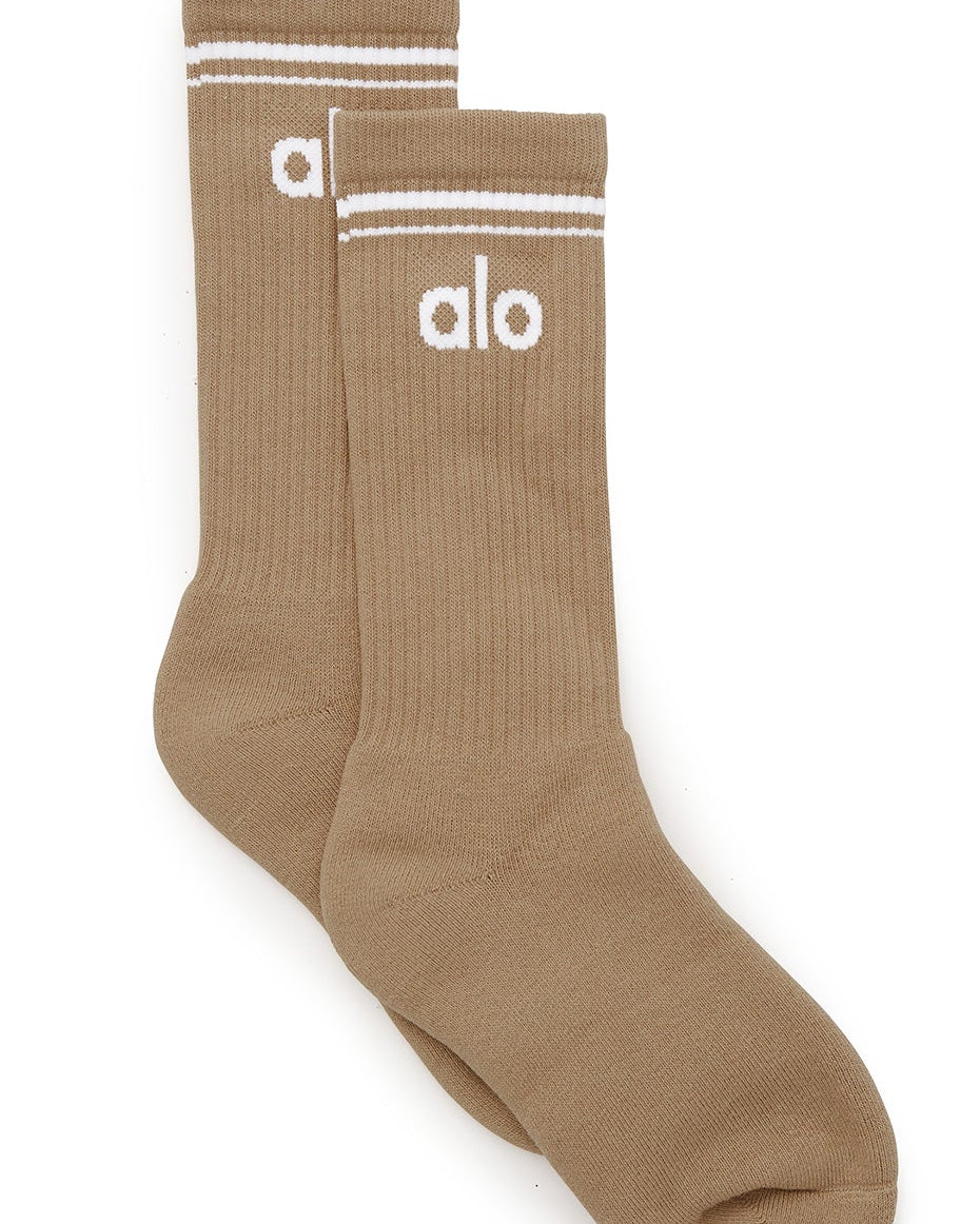 Unisex Throwback Sock - Gravel/White