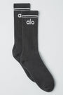 Unisex Throwback Sock - Anthracite/White