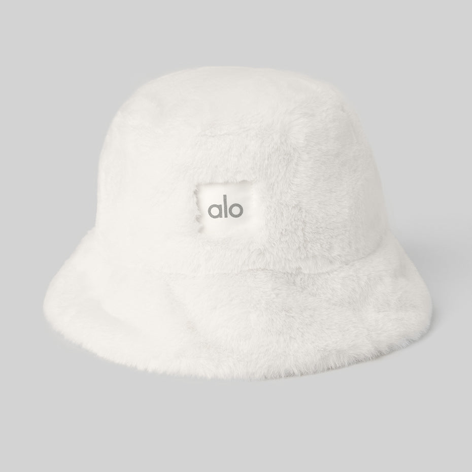 Faux Fur Bucket Hat - Ivory