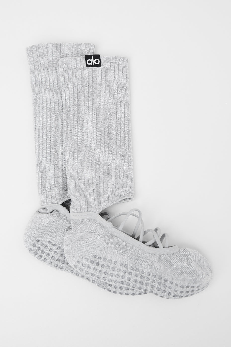 Women's Strappy Siren Grip Sock - Athletic Heather Grey