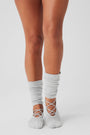 Women's Strappy Siren Grip Sock - Athletic Heather Grey