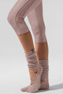 Women's Strappy Siren Grip Sock - Taupe