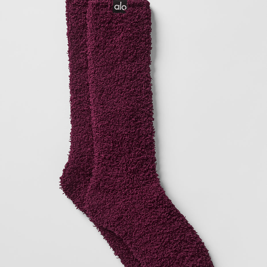 Women's Plush Lush Sock - Burgundy