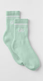 Unisex Half-Crew Throwback Sock - Spearmint/White