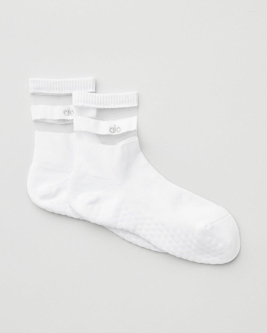 Women's Pulse Grip Sock - White