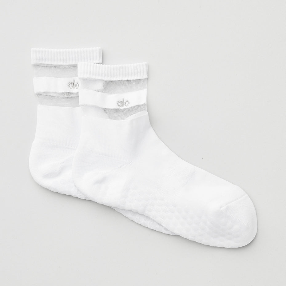 Women's Pulse Grip Sock - White