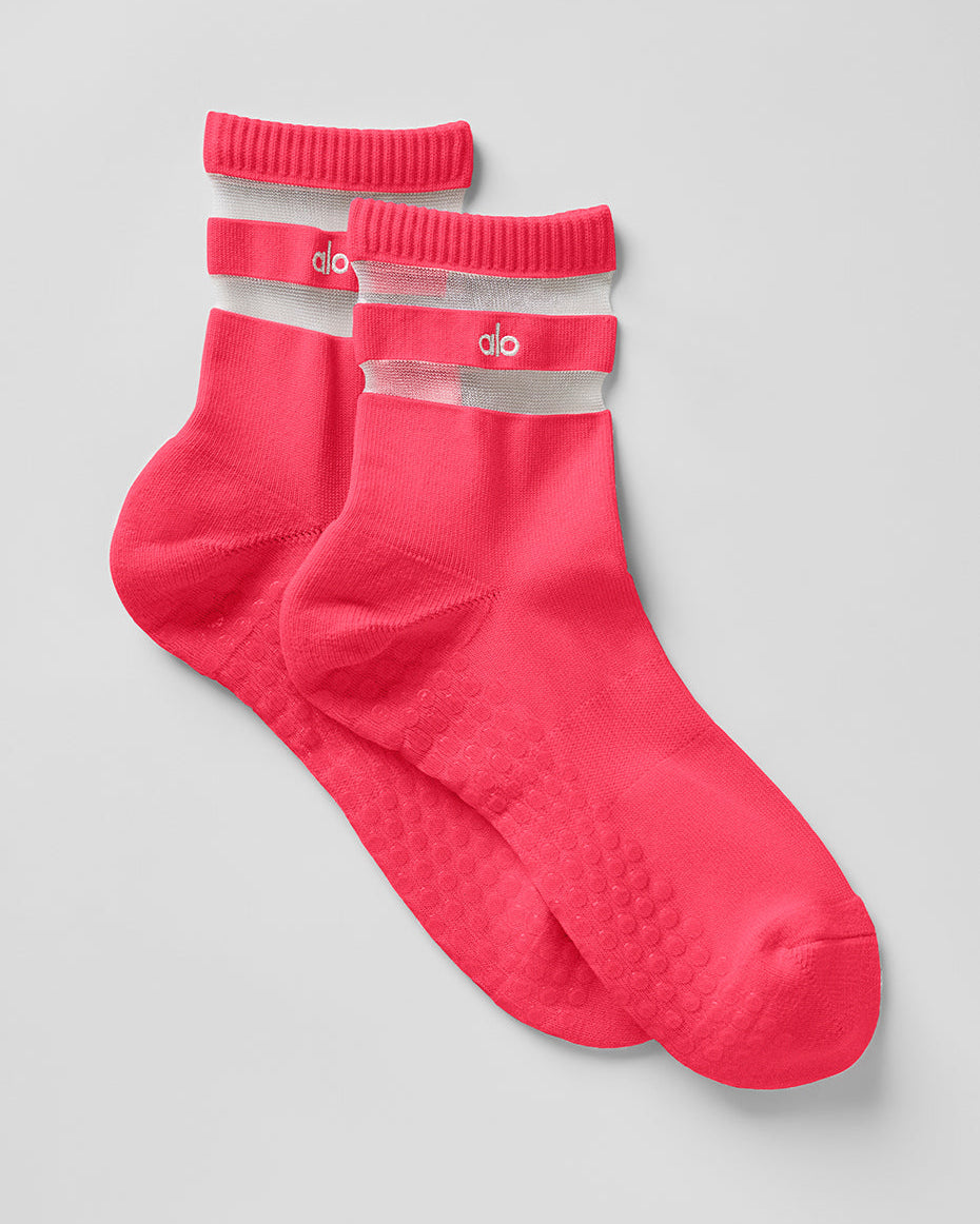 Women's Pulse Grip Sock - Candy Red