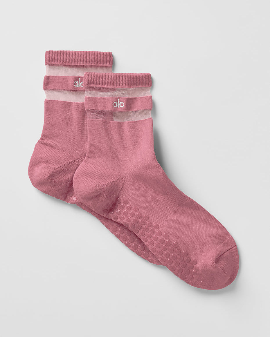 Women's Pulse Grip Sock - Pink Wild Rose