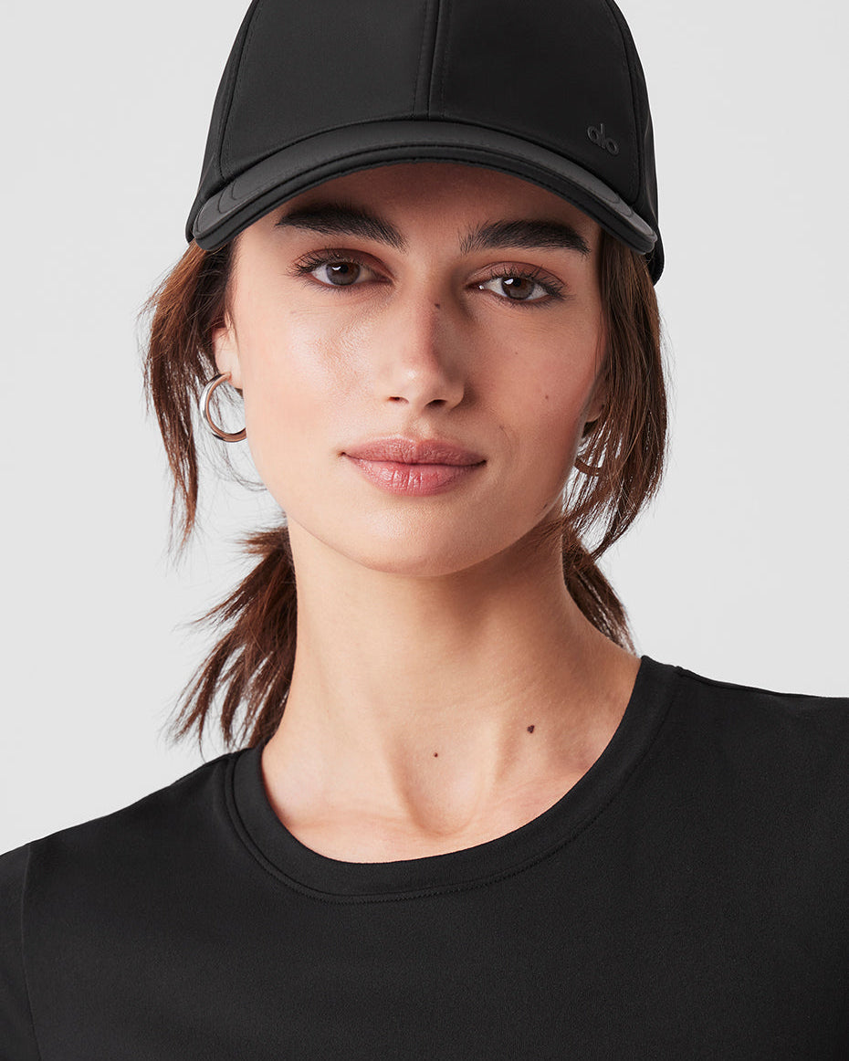 Satin Off-Duty Cap - Black