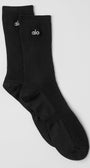 Unisex Half-Crew Understated Sock - Black