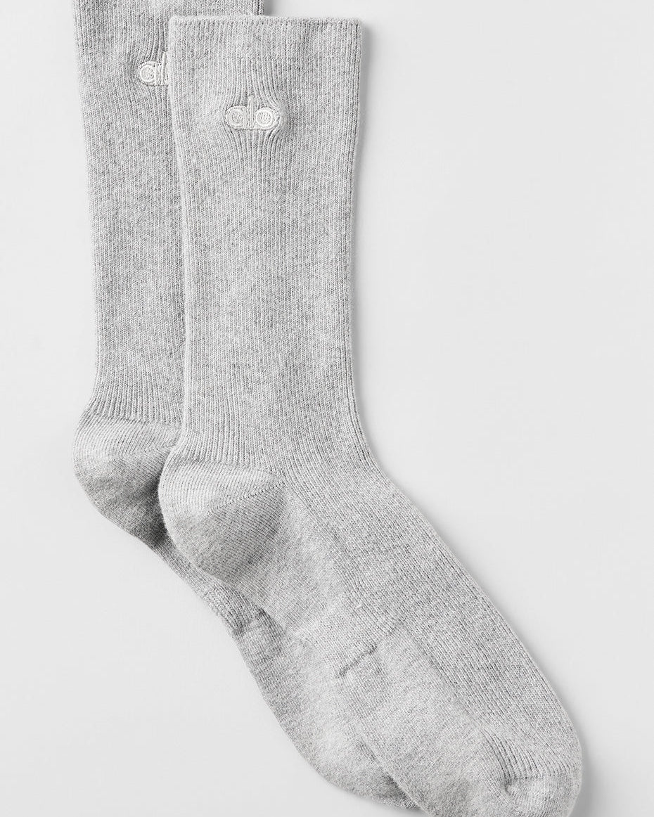 Unisex Half-Crew Understated Sock - Athletic Heather Grey