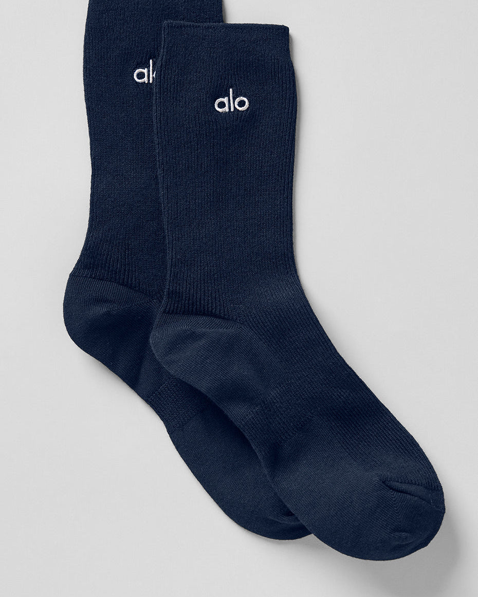 Unisex Half-Crew Understated Sock - Navy
