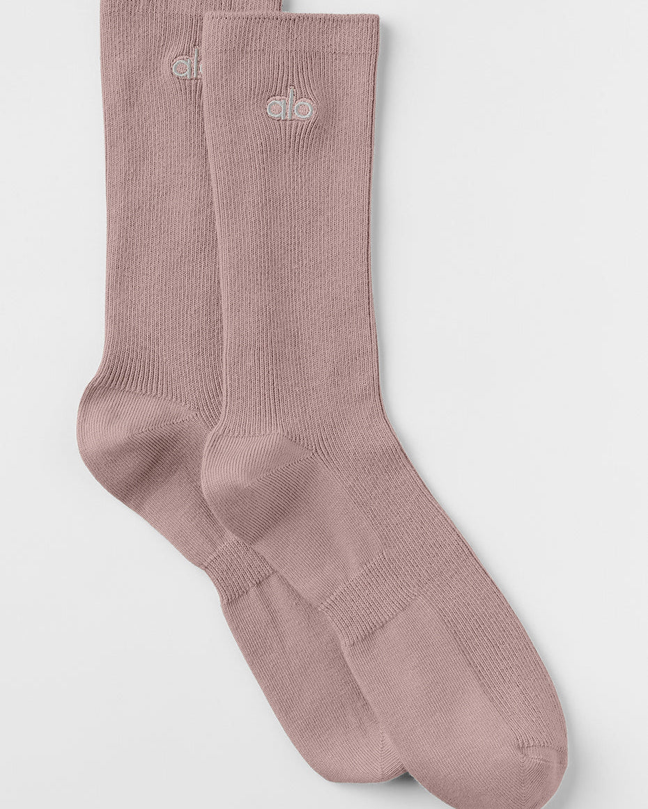 Unisex Half-Crew Understated Sock - Taupe