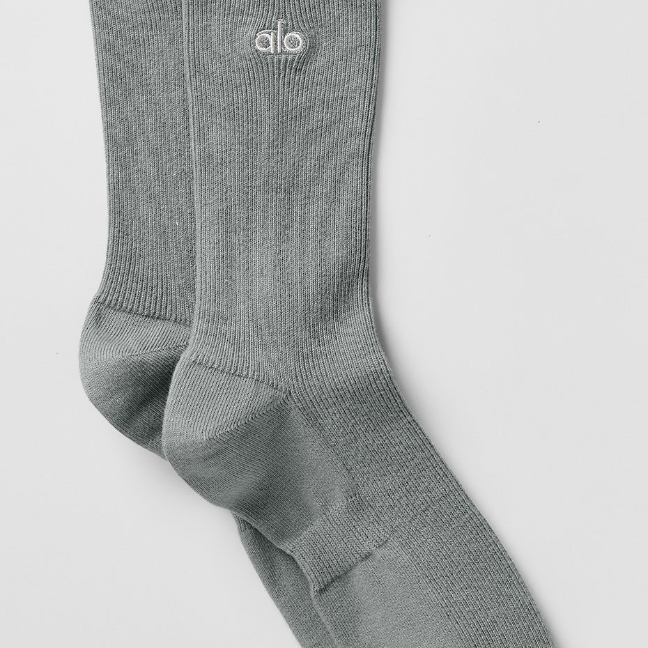 Unisex Half-Crew Understated Sock - Lunar Grey