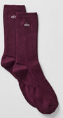 Unisex Half-Crew Understated Sock - Burgundy