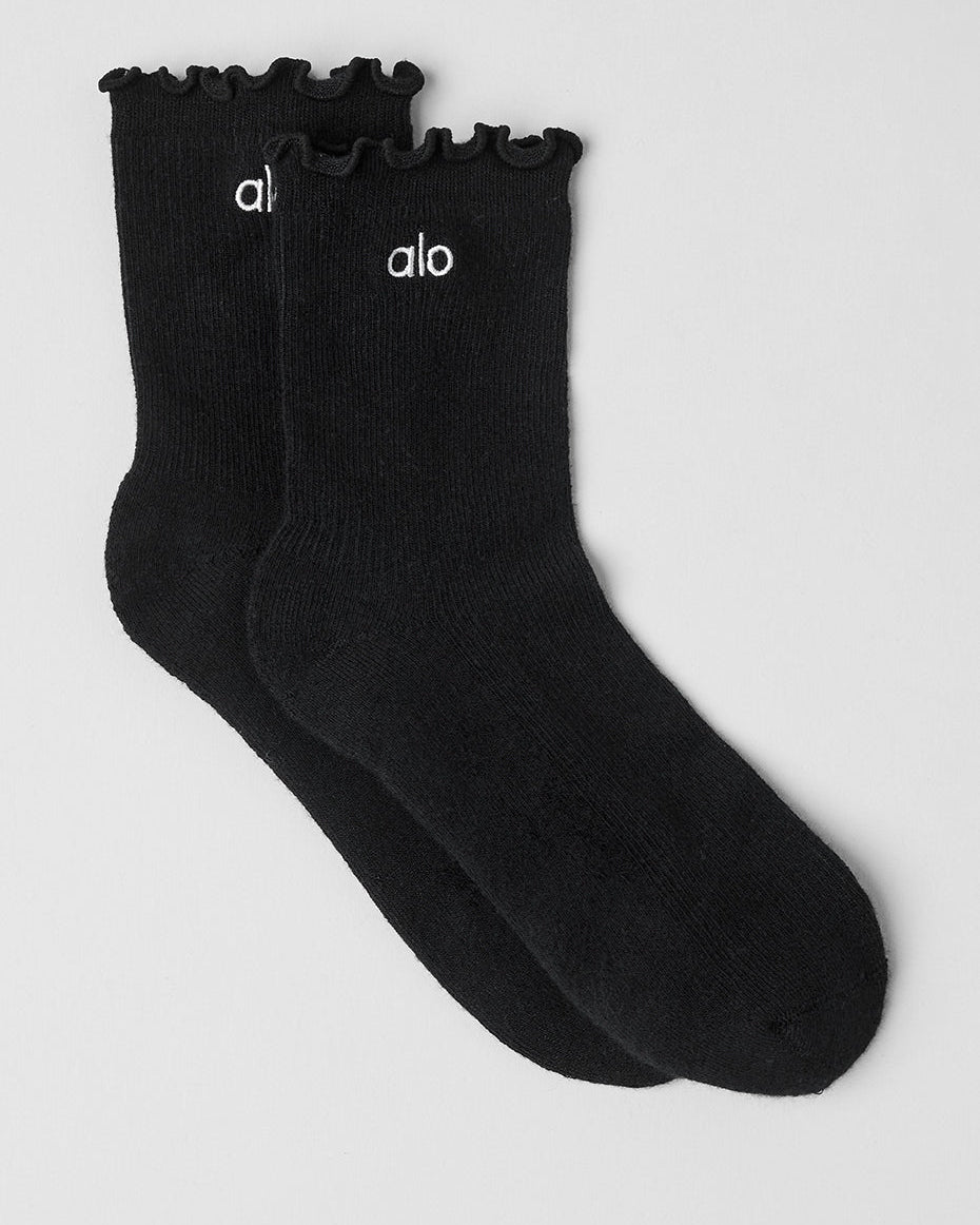 Women's Lettuce Edge Sock - Black