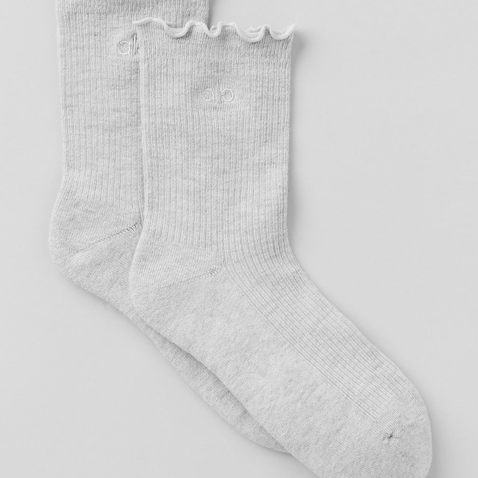 Women's Lettuce Edge Sock - Athletic Heather Grey