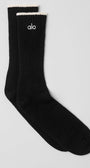 Unisex Wool Cashmere Light Frosted Sock - Black/Ivory