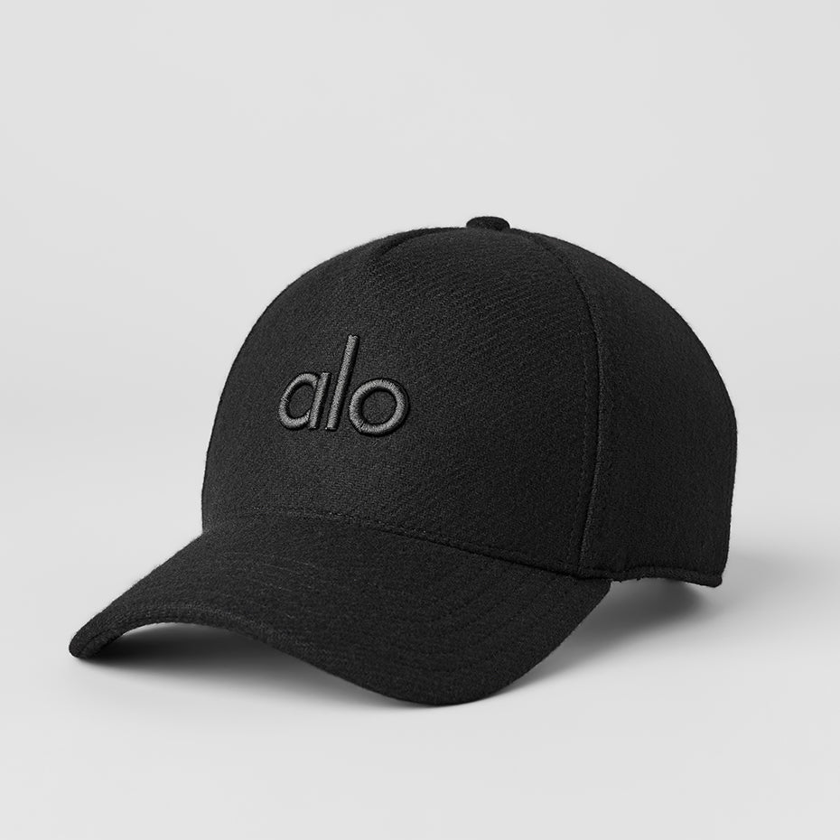 Wool Blend District Trucker Hat - Black