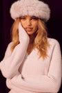Courchevel Cashmere Faux Fur Beanie - Frosted Pink