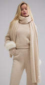 Courchevel Cashmere Scarf - Birch Heather