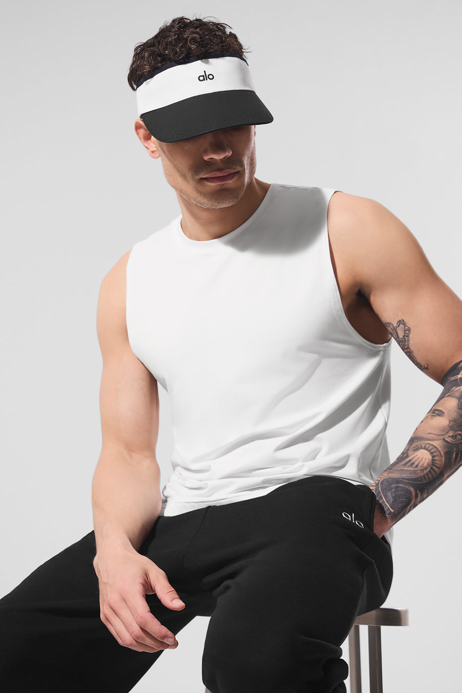 Colorblock Visor - Black/White