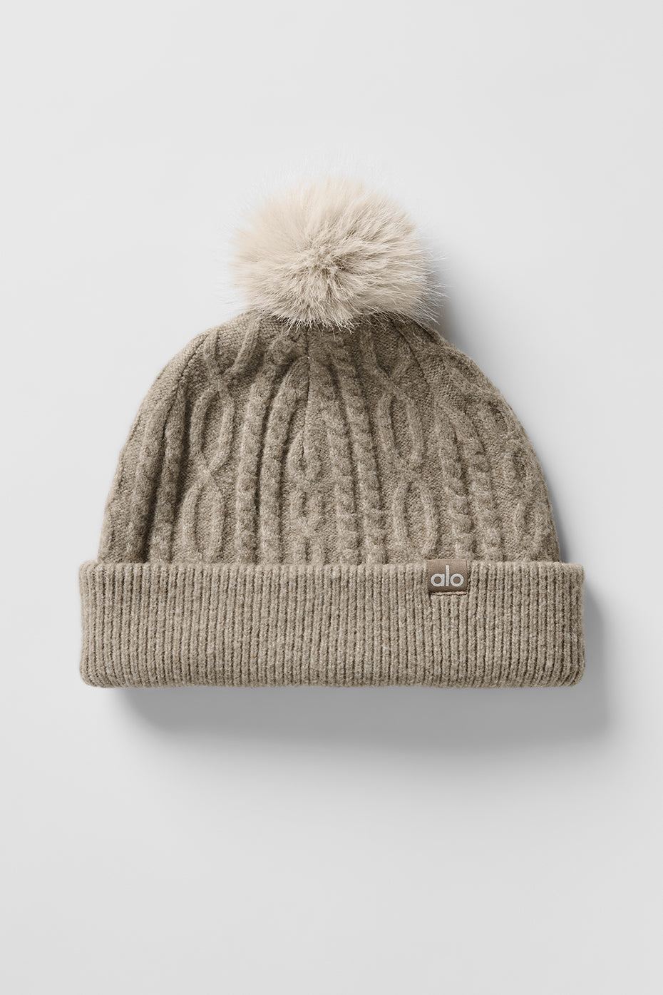 Cable Knit Winter Bliss Beanie - Light Cocoa