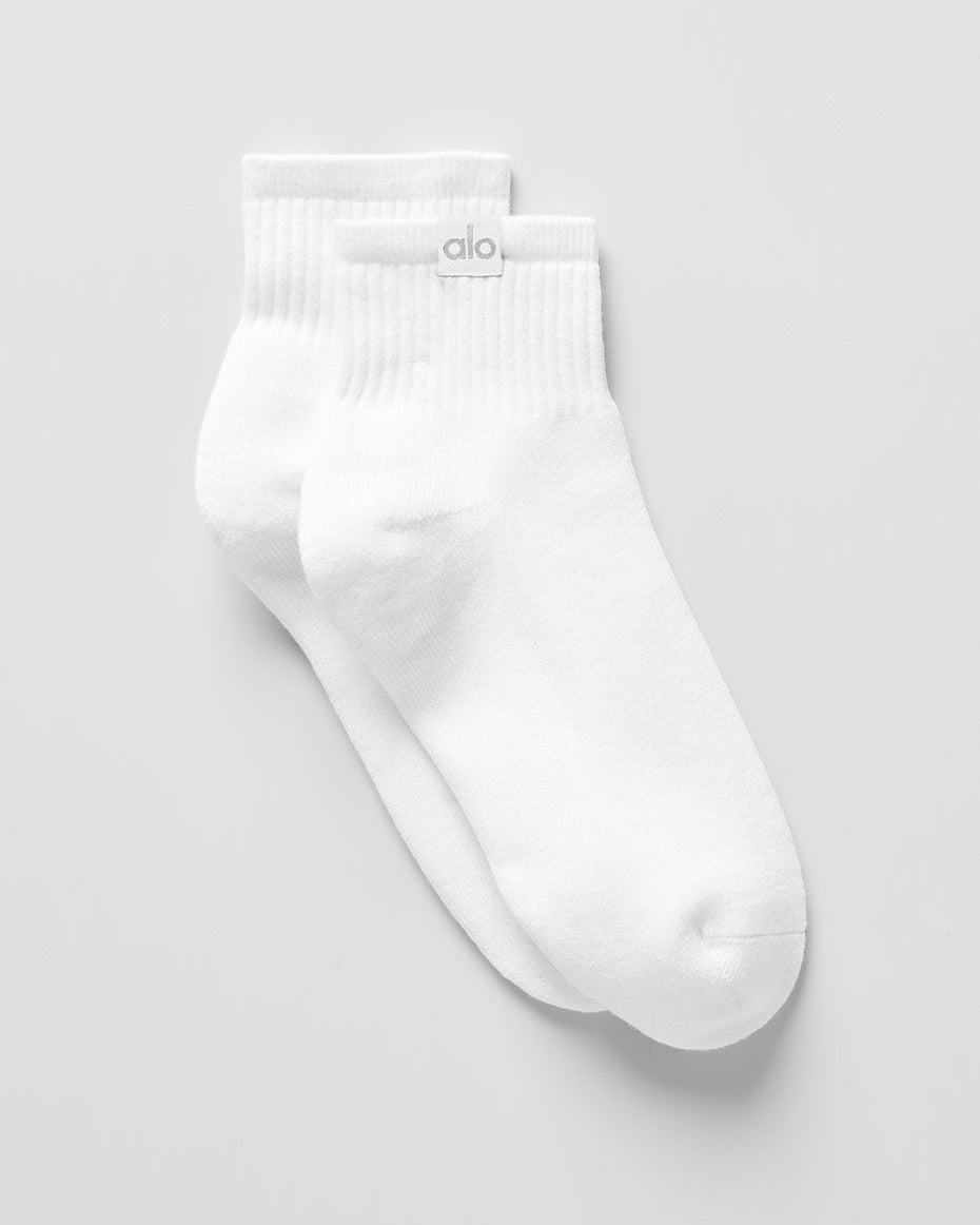 Quarter Crew Street Sock - White