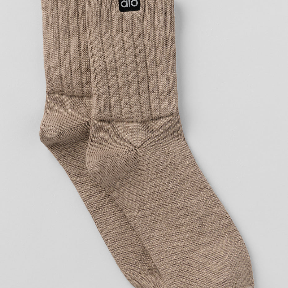 Unisex Half-Crew Scrunch Sock - Gravel