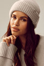Courchevel Cashmere Beanie - Oat Heather