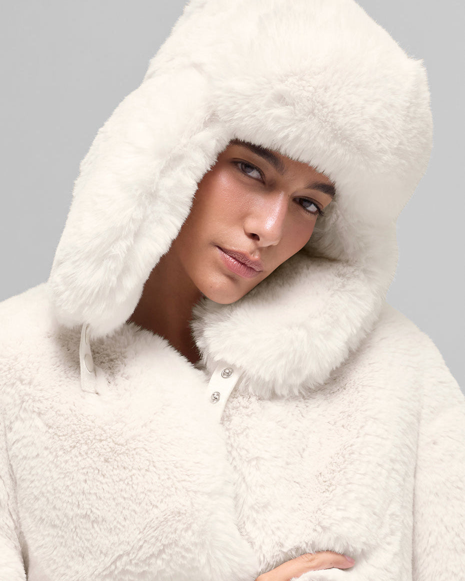 Faux Fur Starstruck Hat - Ivory
