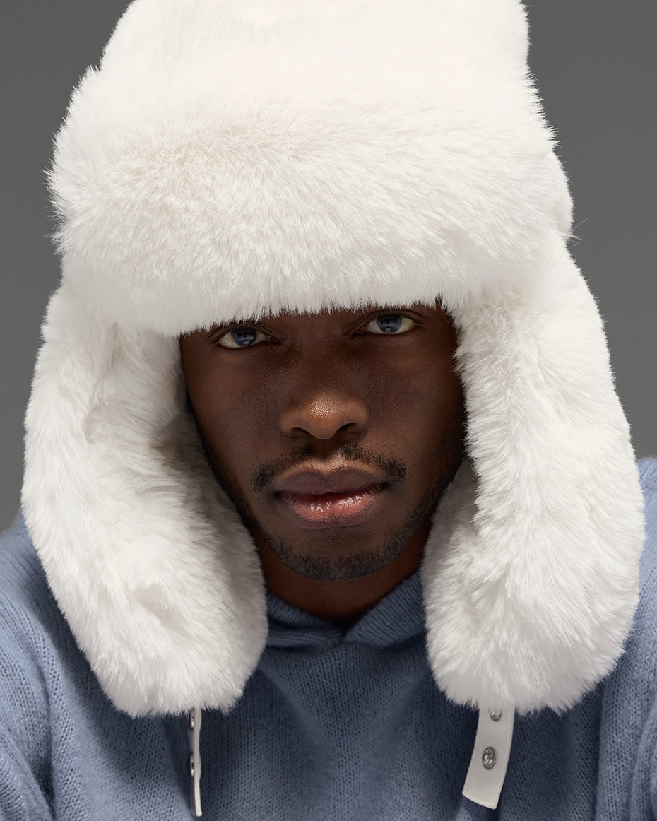 Faux Fur Starstruck Hat - Ivory