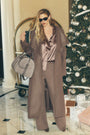 Wool Blend Nightfall Long Coat - Alpine Cocoa Heather