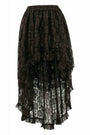Brown Lace Hi-Low Gothic Skirt