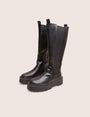 Andi Black Knee high Chunky Sole Boots