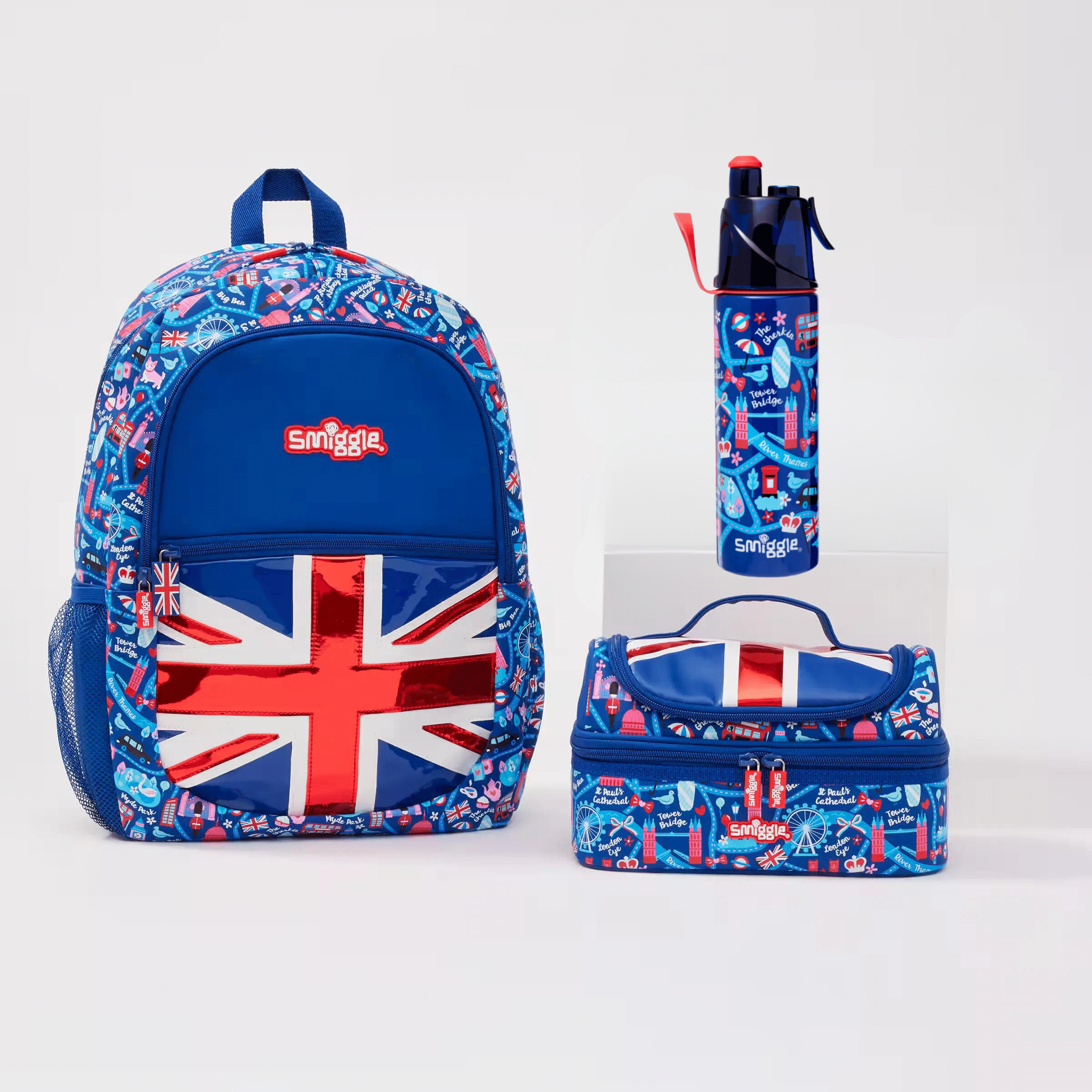 Smiggle - Little London 3 Parçalı Okul Çantası Seti