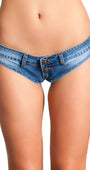 Low Rise Mini Denim Booty Shorts