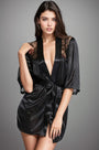 Satin Robe with Lace