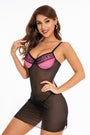 Pink and Black Underwire Chemise