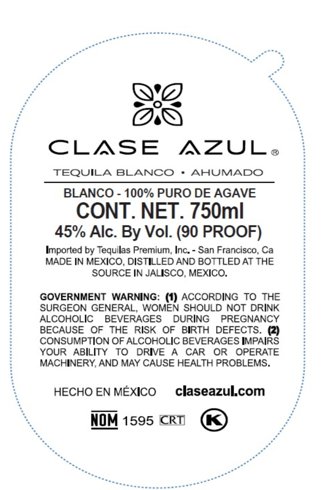 Clase Azul Ahumado Blanco Tequila (750 mL)