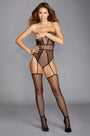 Strapless Geo Net Bodystocking