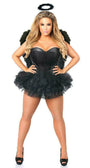 Flirty Dark Angel Corset Costume